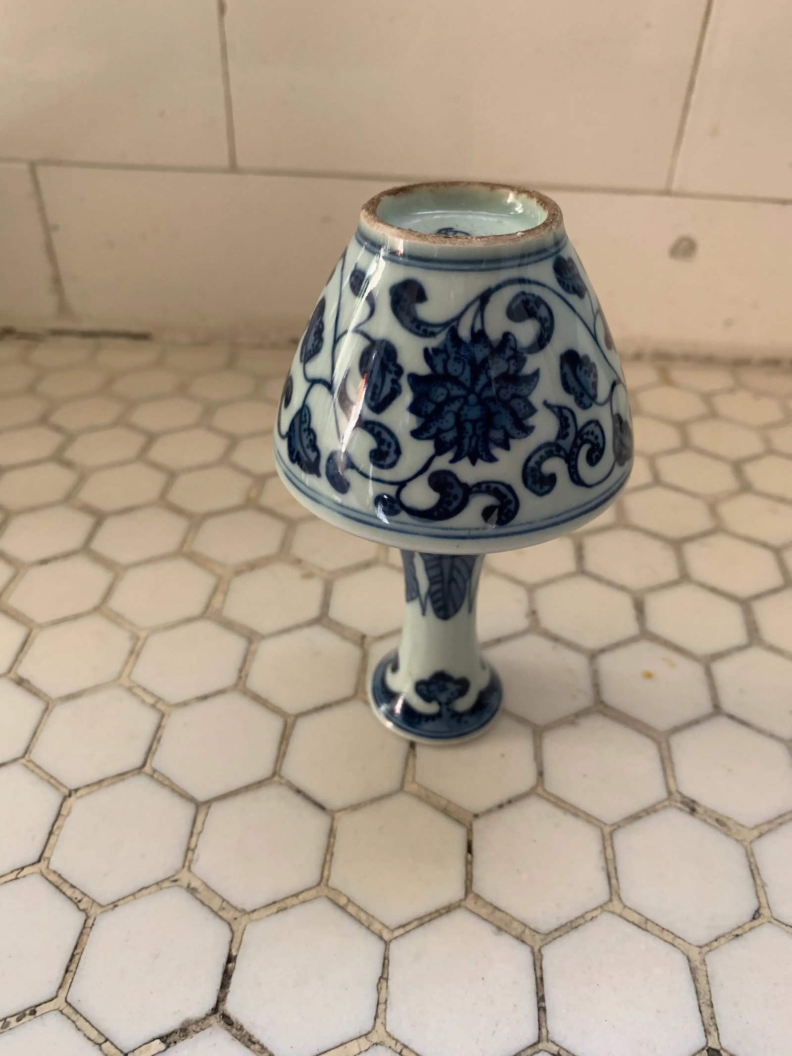 Blue & White Porcelain Chinoiserie Vases Pair - 5