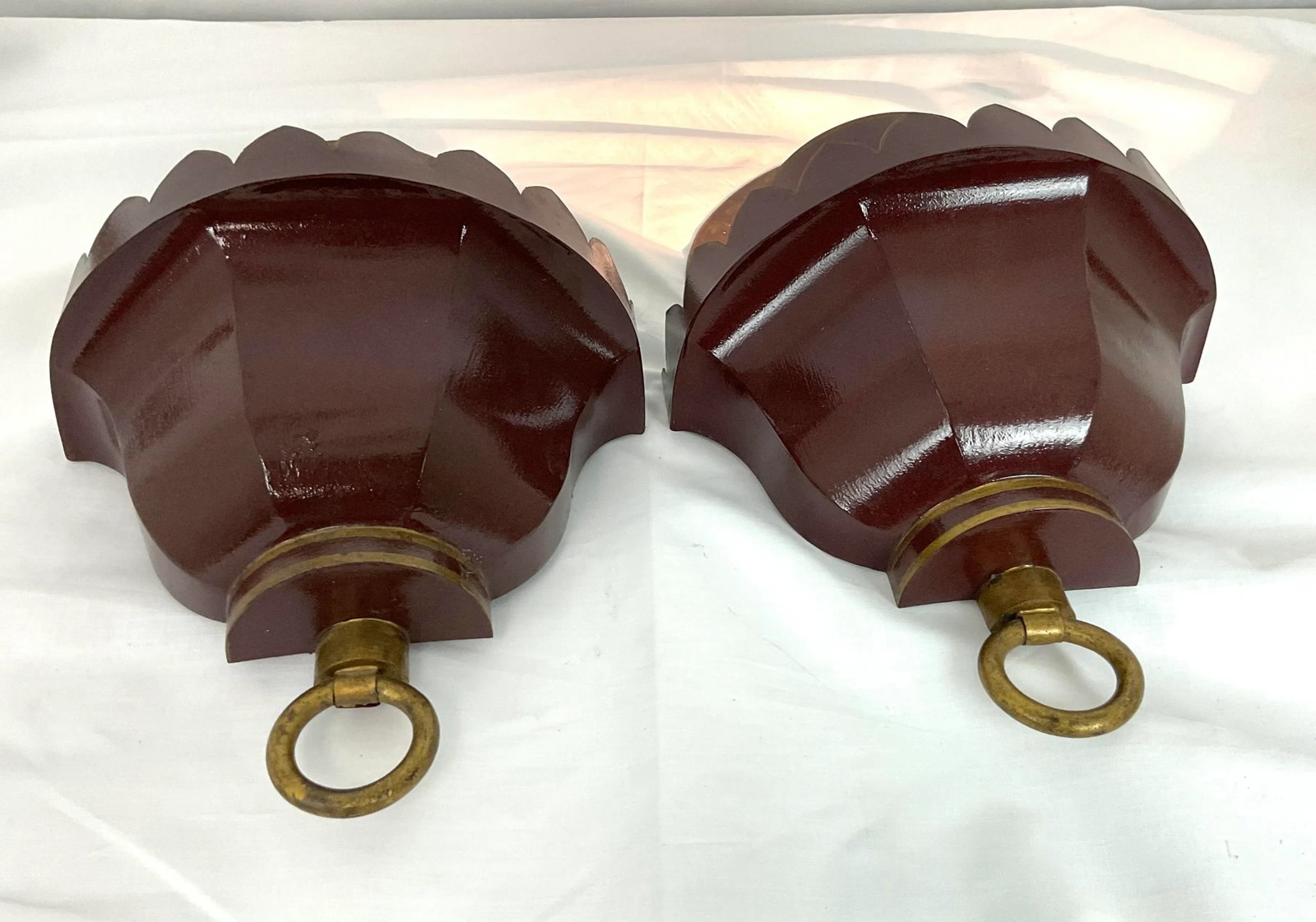 Vintage French Tole Wall Sconce Pair - 10