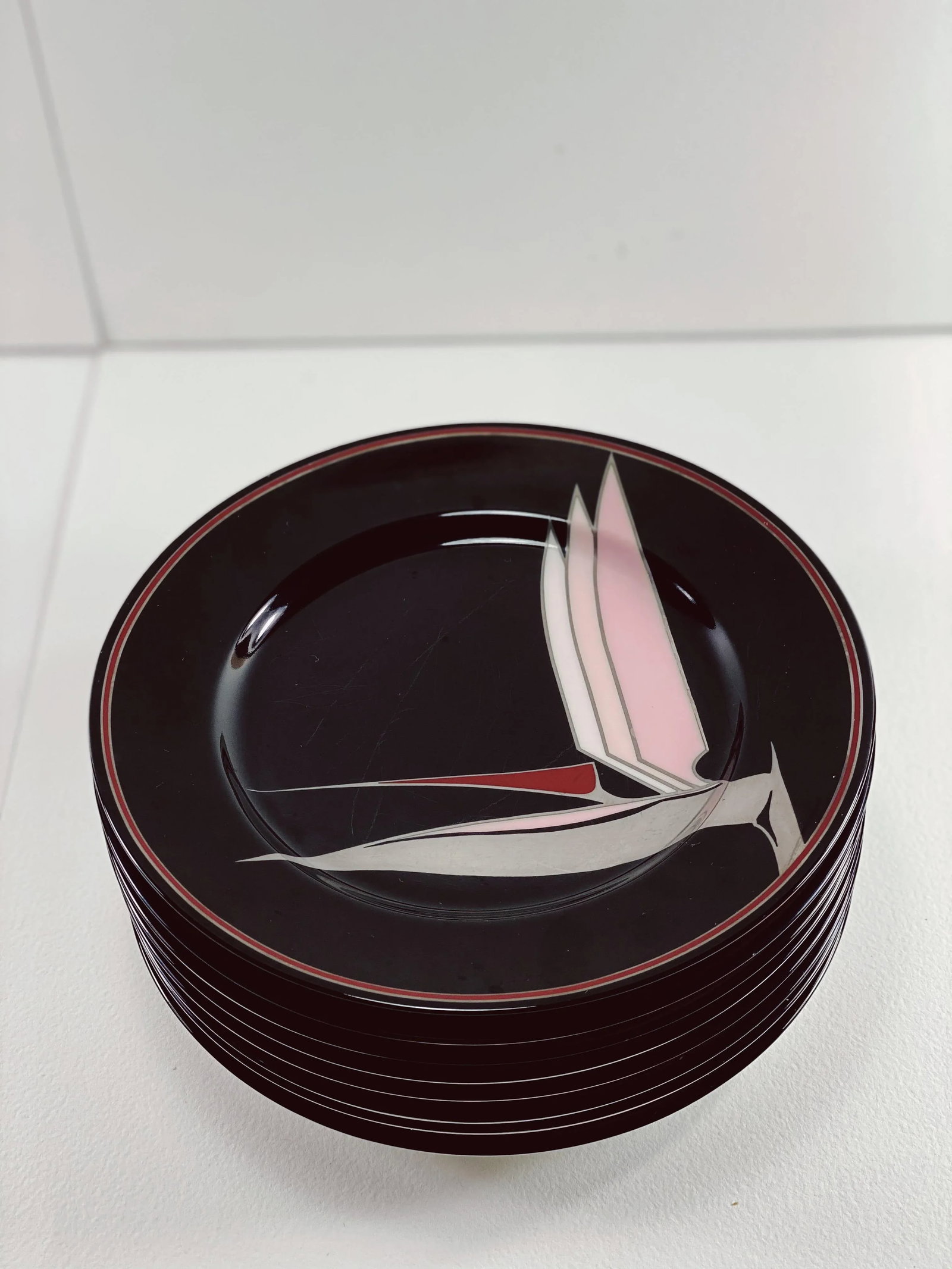 1980s 'Oiseau De Paradis' Plates by Fitz & Floyd - Set of 8 - 12
