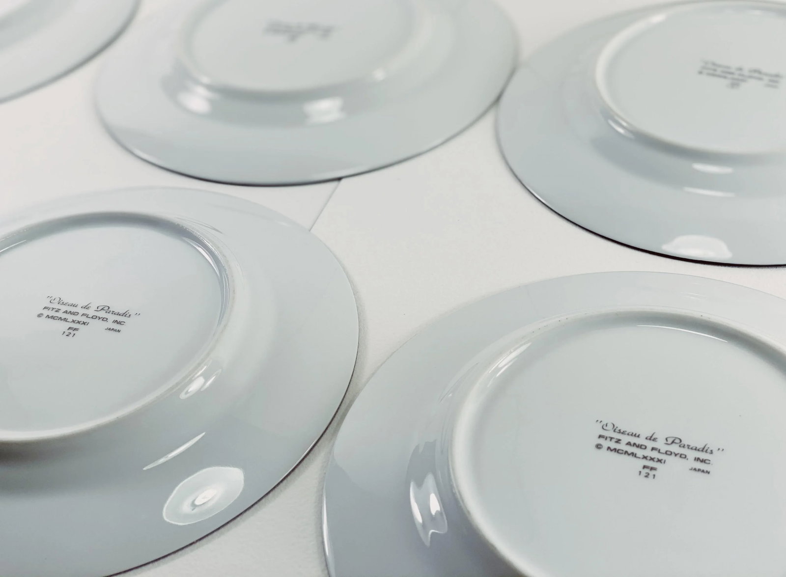 1980s 'Oiseau De Paradis' Plates by Fitz & Floyd - Set of 8 - 9