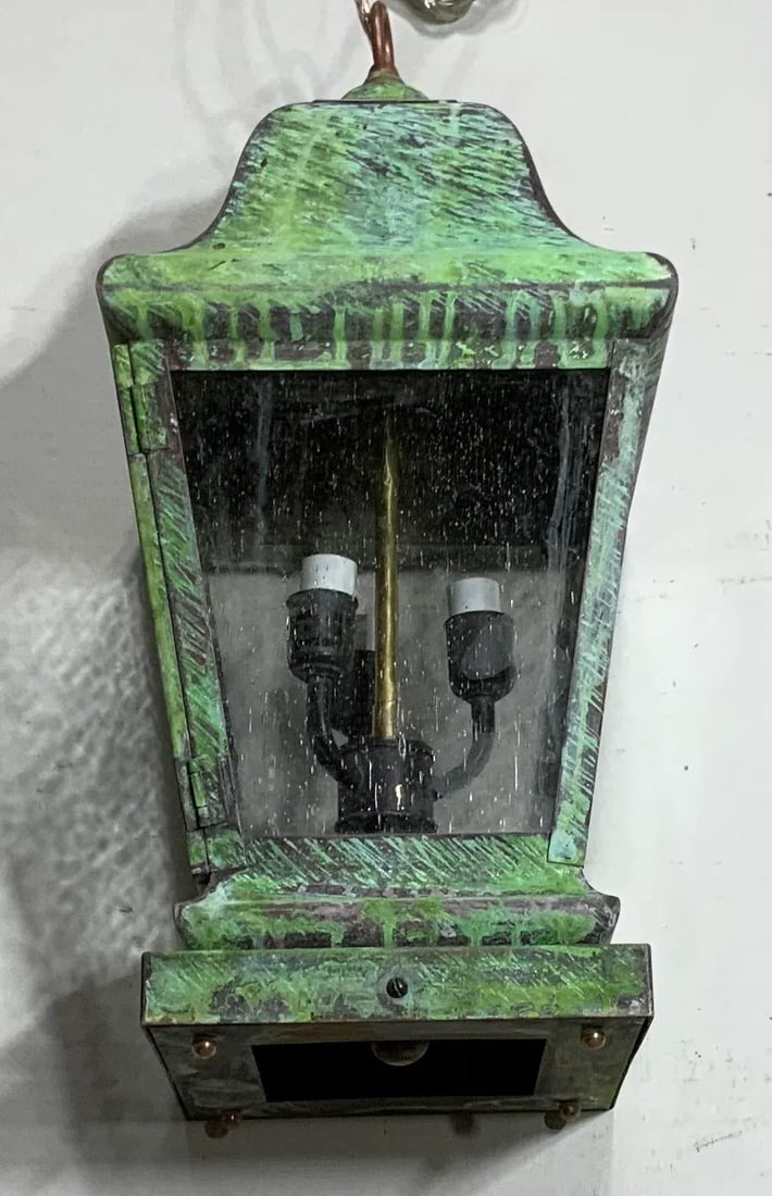 1990s Four Sides Brass Hanging Lantern - 4