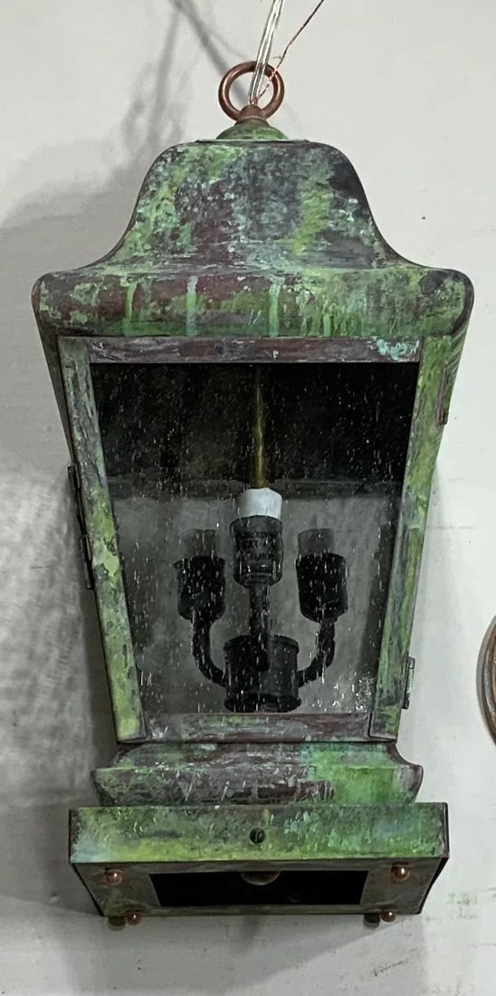 1990s Four Sides Brass Hanging Lantern - 9