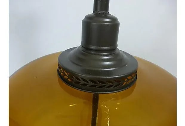 Transparent Amber Glass Table Lamp - 5