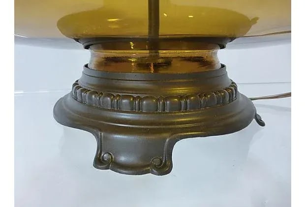 Transparent Amber Glass Table Lamp - 6