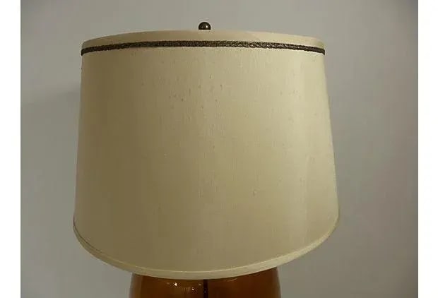 Transparent Amber Glass Table Lamp - 7