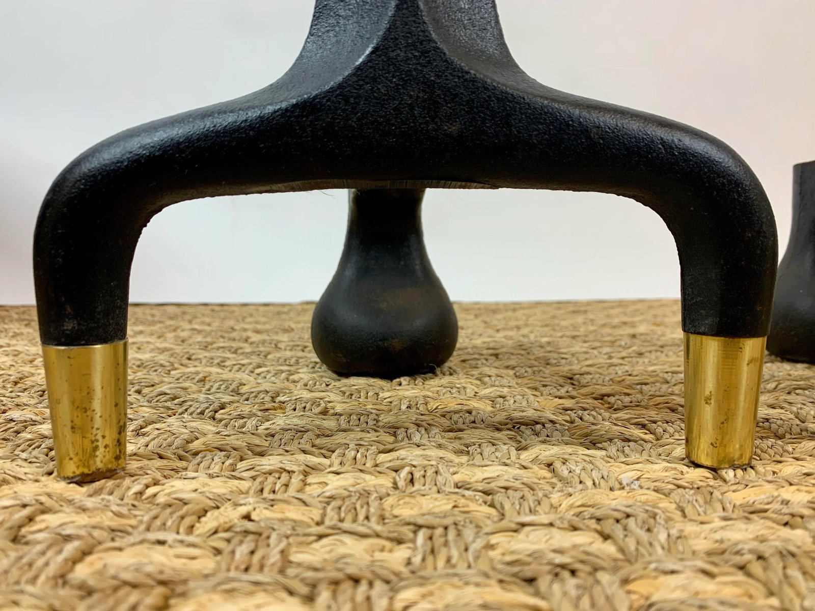 MId-Century Donald Deskey Iron and Brass Andirons - A Pair - 2