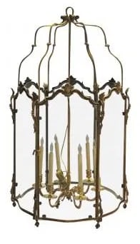 Large Louis XV Style Bronze Dore Lantern (1 of 6)