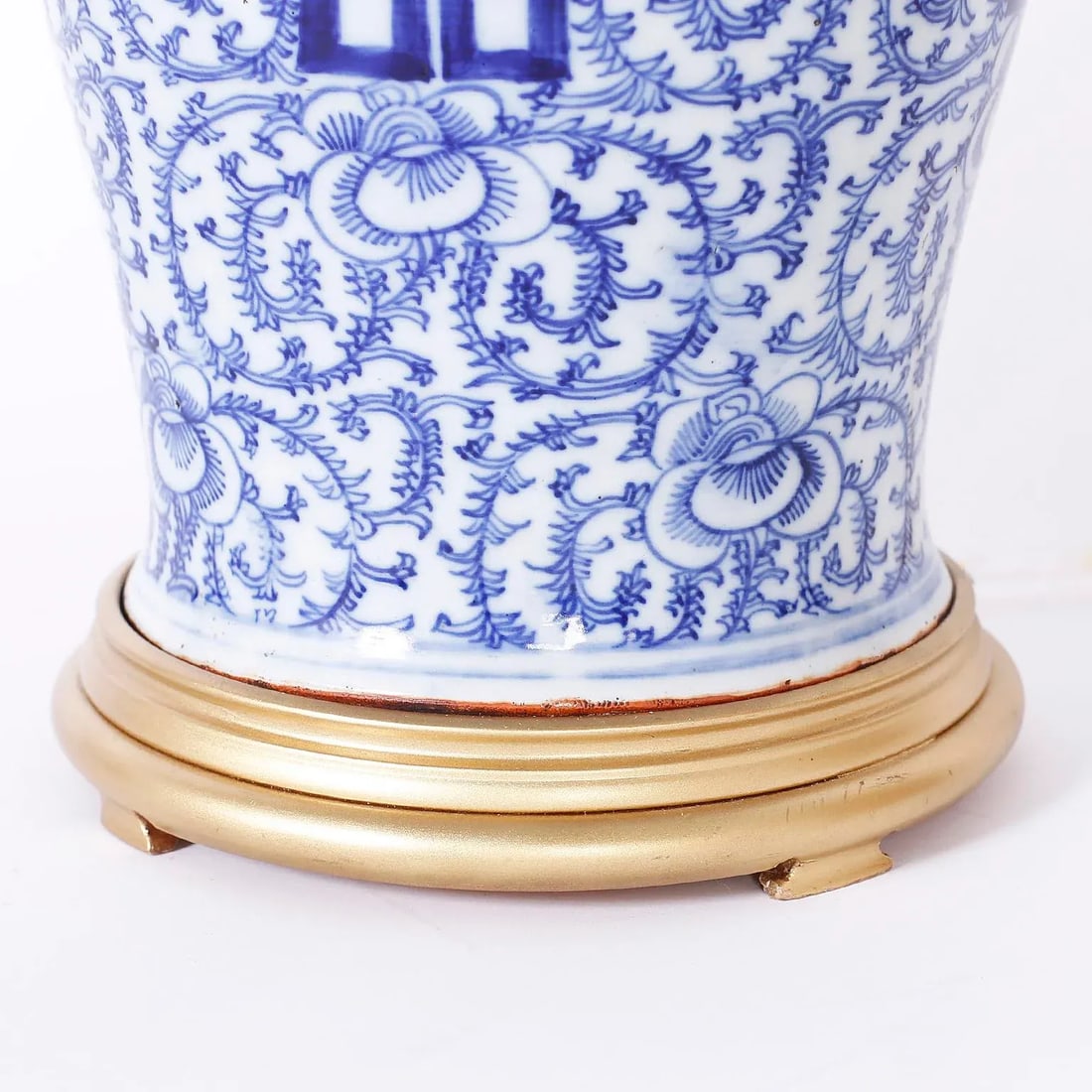 Pair of Blue and White Porcelain Happiness Jar Table Lamps - 6