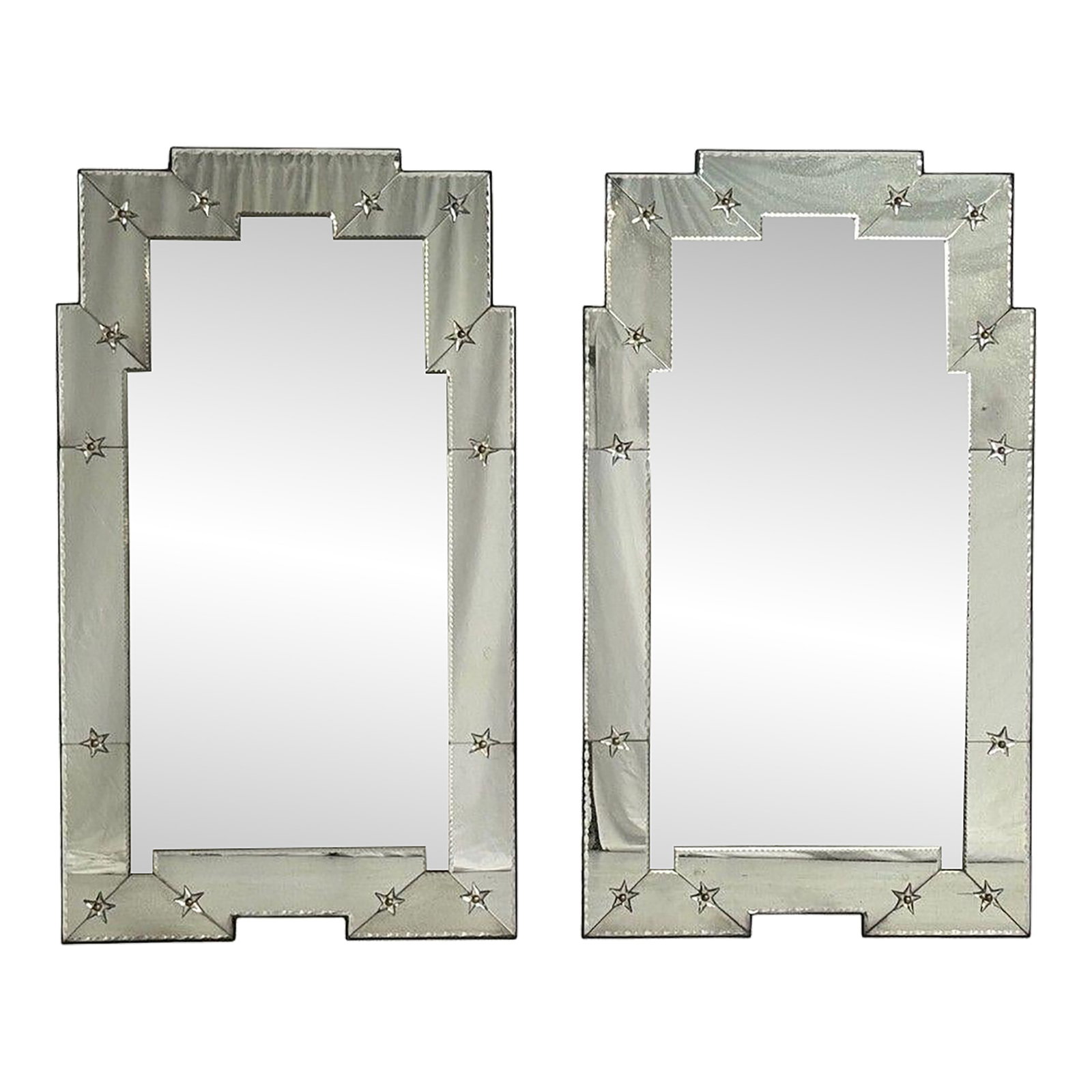 Art Deco Style, Antique and Beveled Glass, Venetian Wall Mirrors, 21st C. (1 of 8)