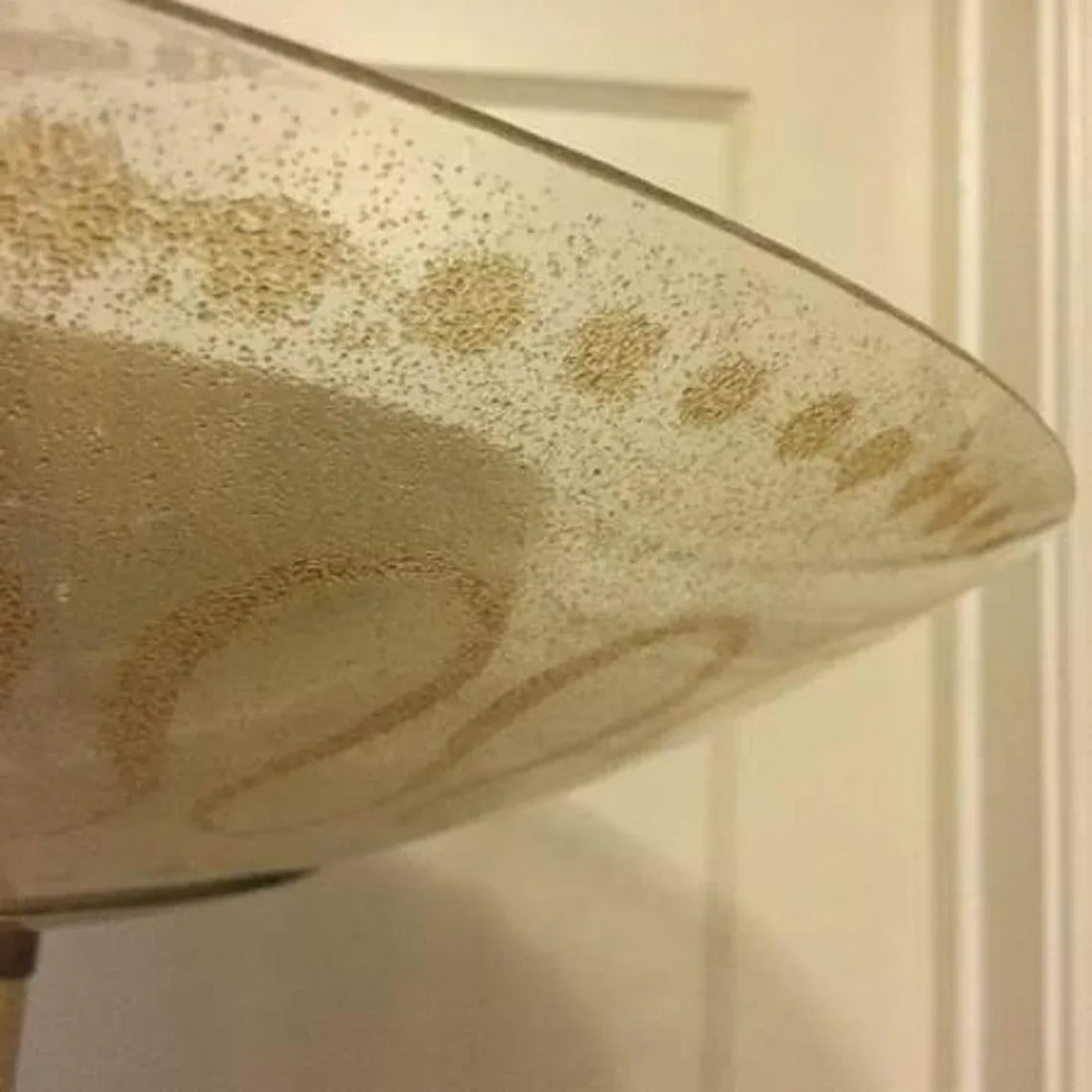 1960s Mid Century Gerald Thurston Atomic Floor Lamp With Gold Fleck Pebble Enameled Glass Shade by C - 5