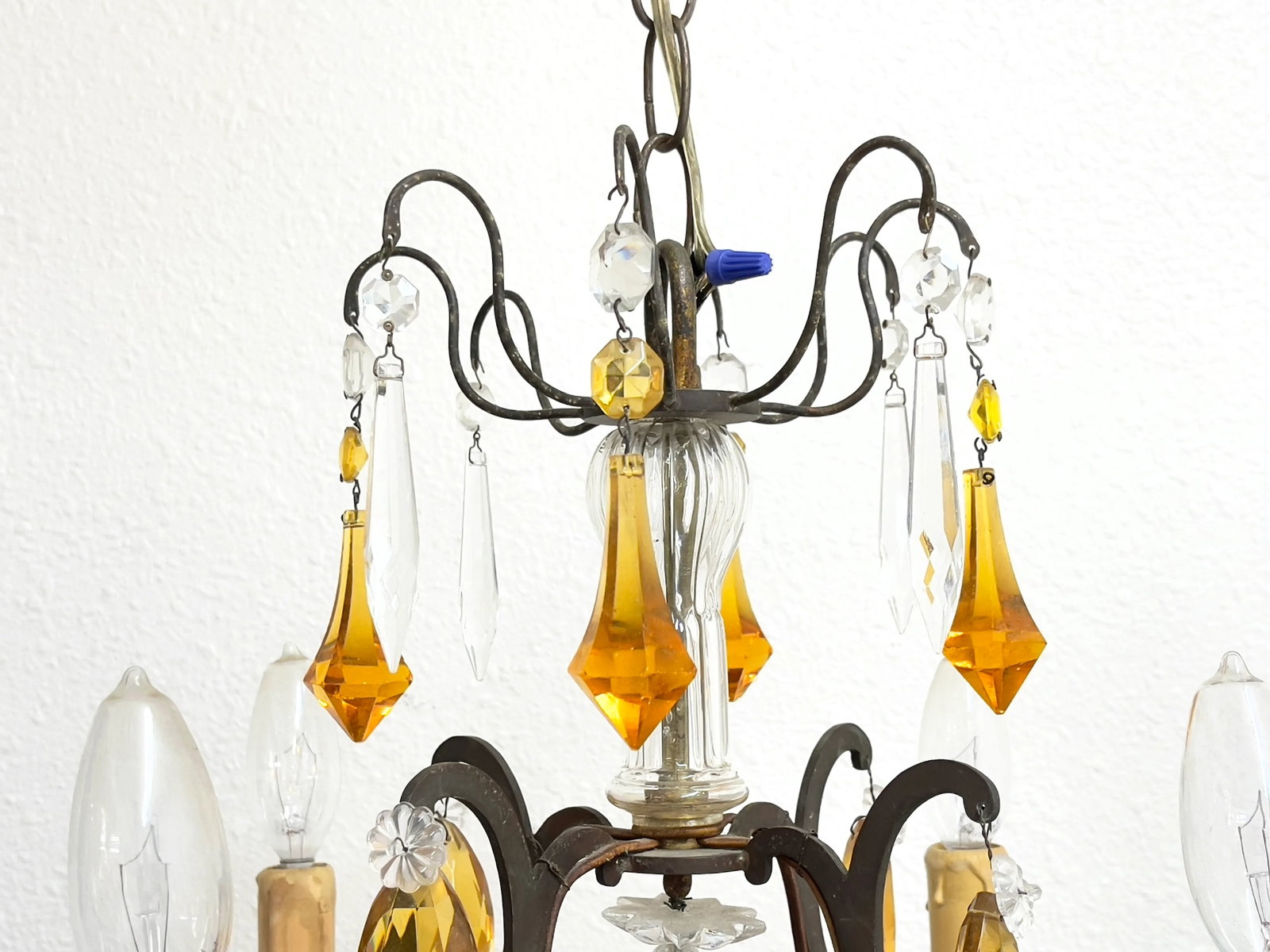 Vintage Chandelier With Murano Glass Fruit - 9