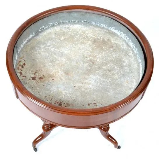 Antique English Round Walnut Garden Planter - 2