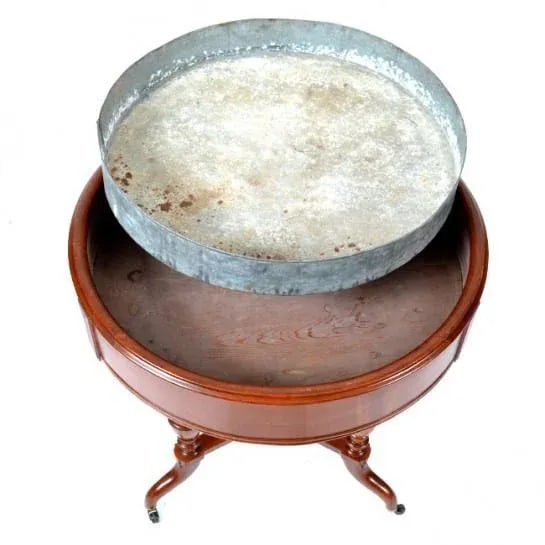 Antique English Round Walnut Garden Planter - 4