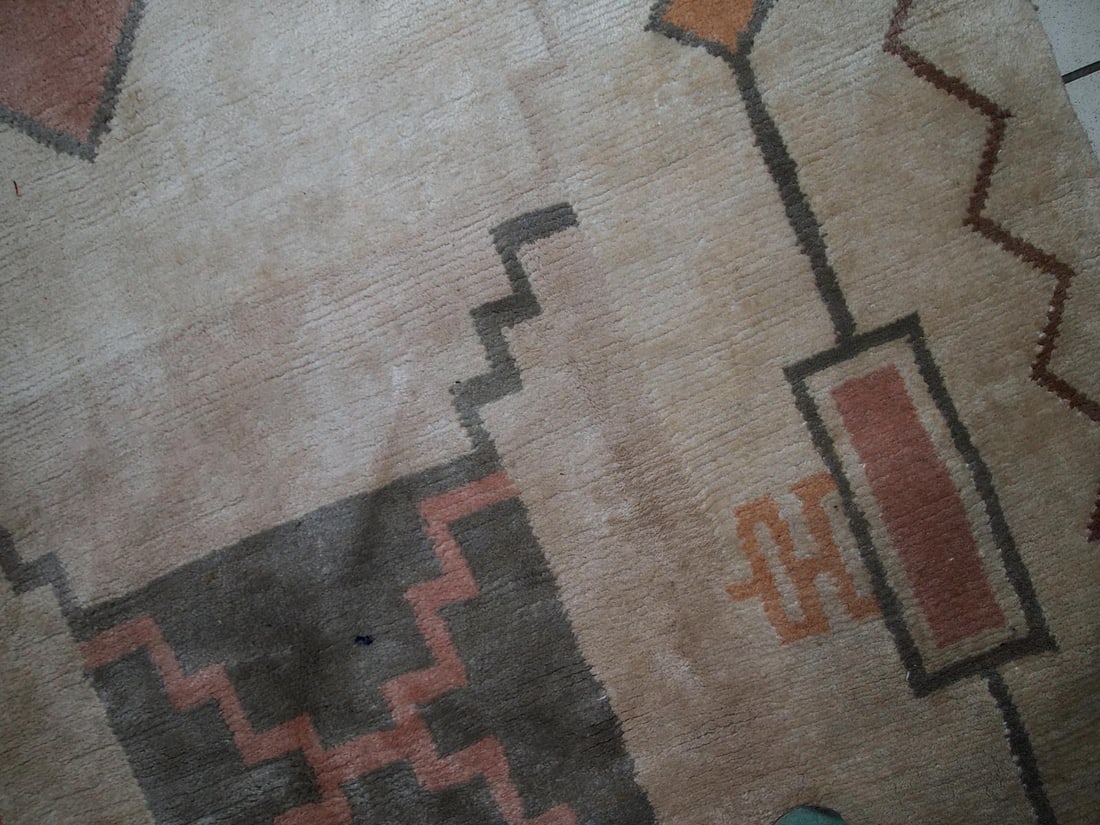 Handmade Vintage Tibetan Khaden Rug 5.2' X 7.7' (159cm X 237cm) 1960s - 3