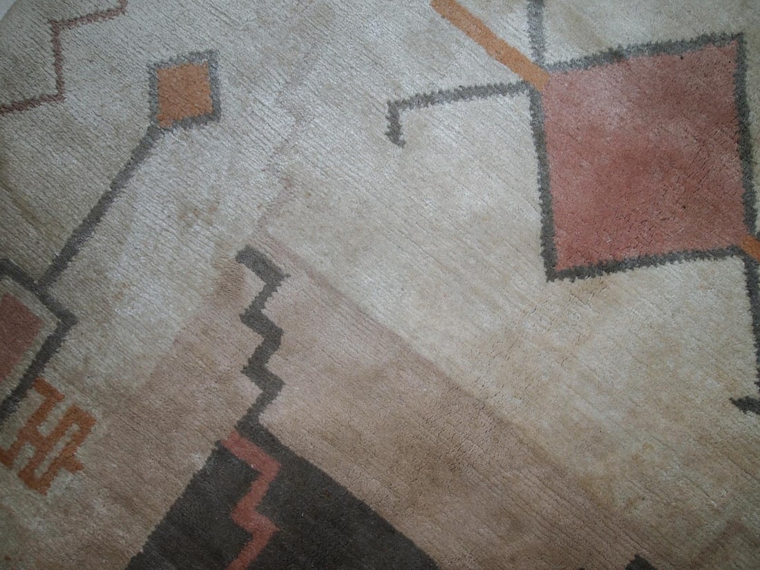 Handmade Vintage Tibetan Khaden Rug 5.2' X 7.7' (159cm X 237cm) 1960s - 5