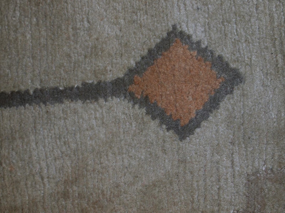 Handmade Vintage Tibetan Khaden Rug 5.2' X 7.7' (159cm X 237cm) 1960s - 7