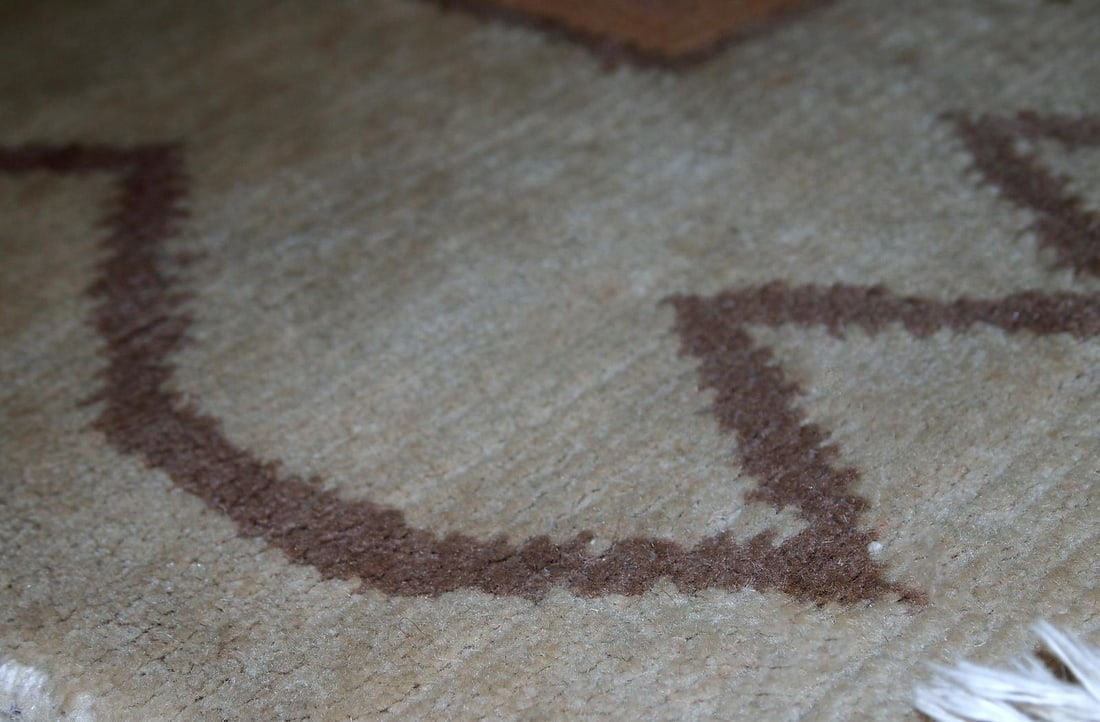 Handmade Vintage Tibetan Khaden Rug 5.2' X 7.7' (159cm X 237cm) 1960s - 8
