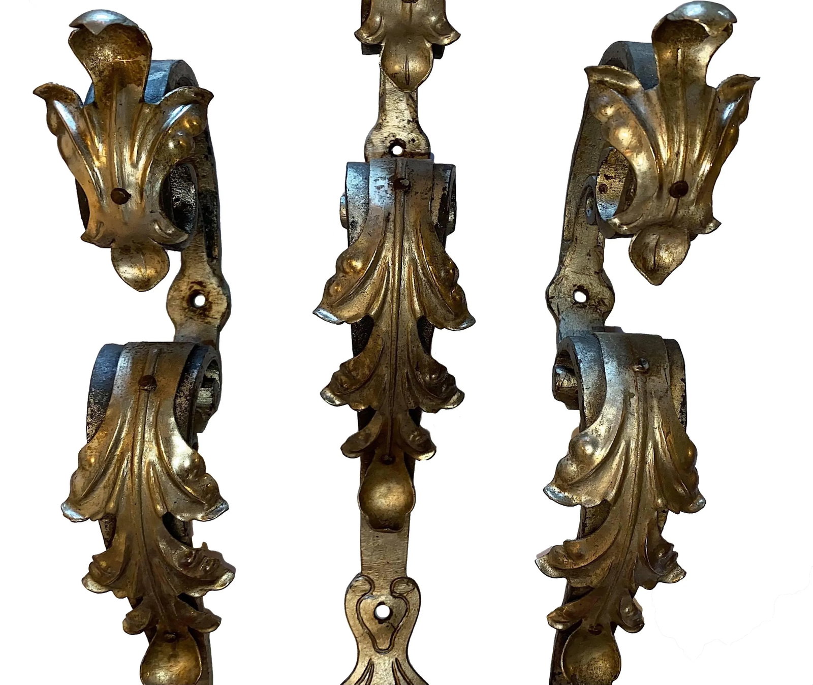 1930s Curtain Rod Brackets - Set of 3 - 2