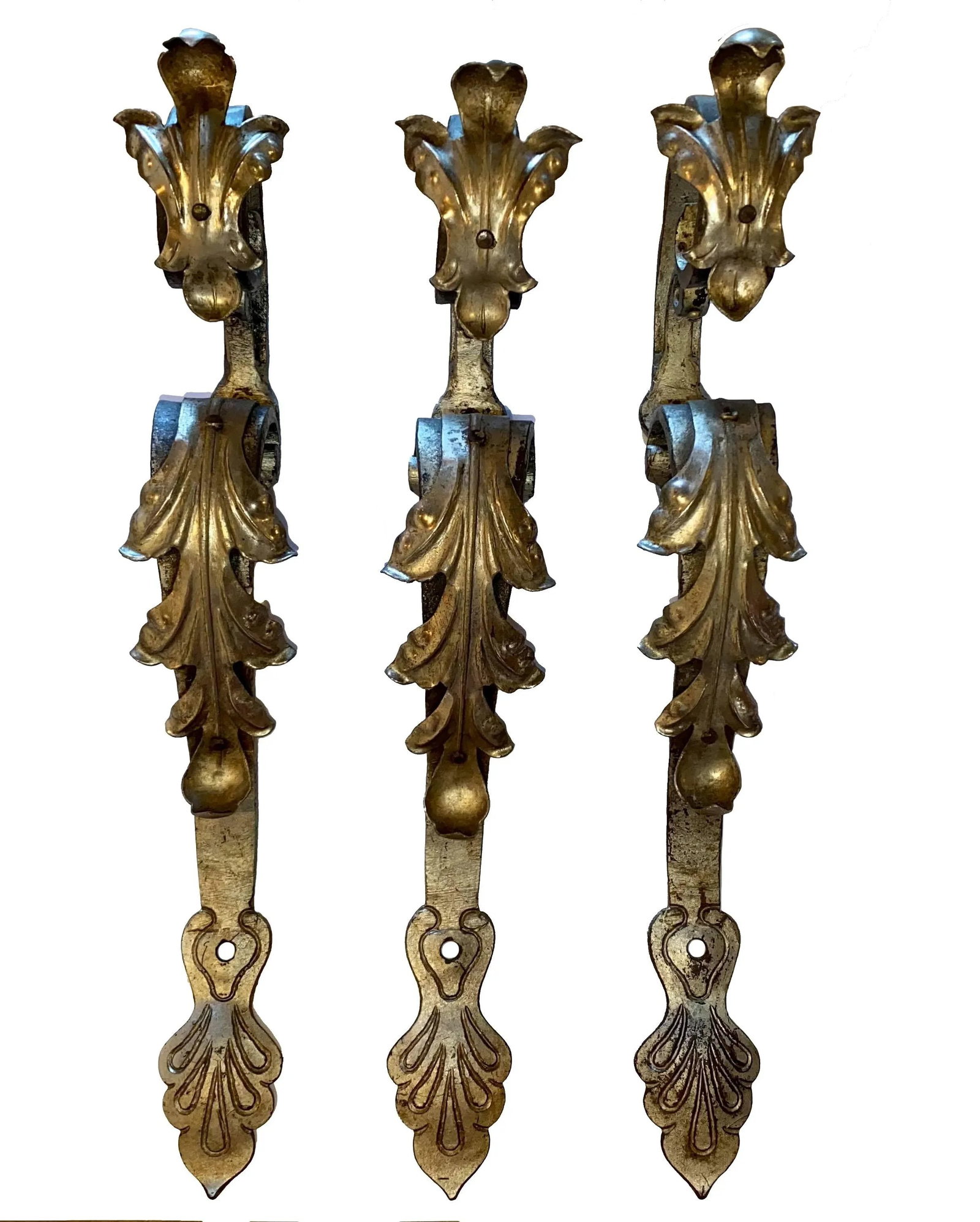 1930s Curtain Rod Brackets - Set of 3 - 7