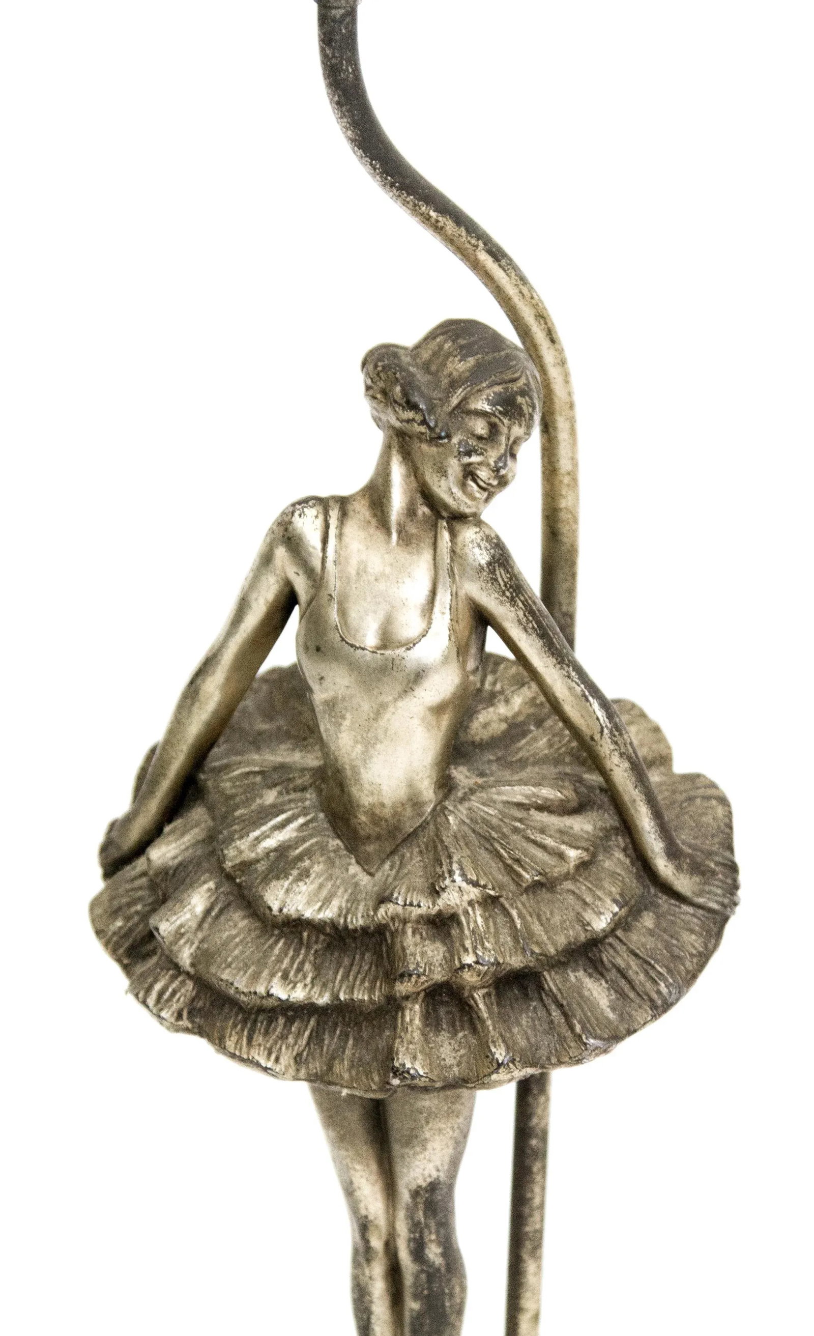 1920s Jeanne Louis Drucklieb Art Deco Metal Ballerina Lamp - 2