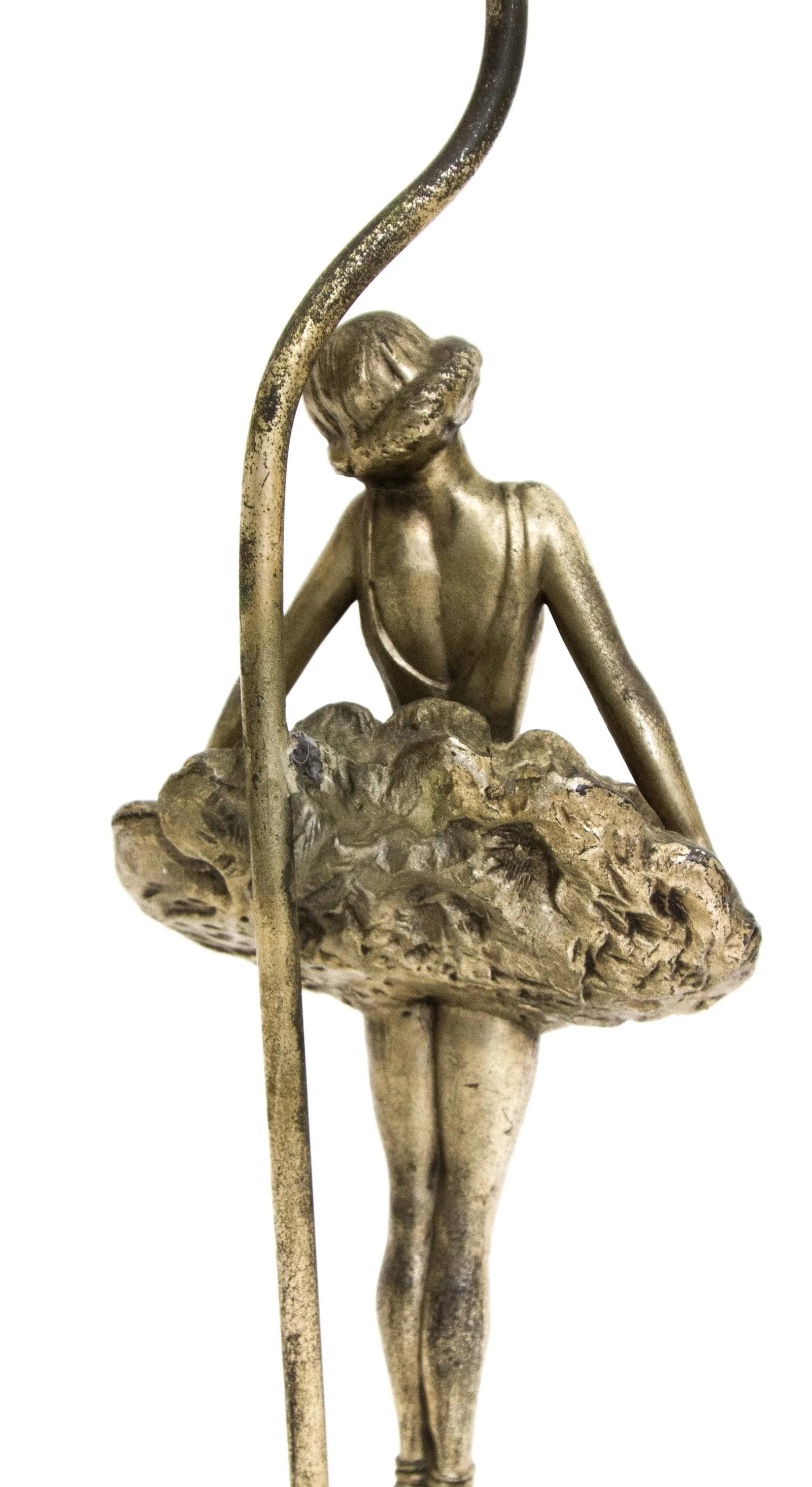 1920s Jeanne Louis Drucklieb Art Deco Metal Ballerina Lamp - 6
