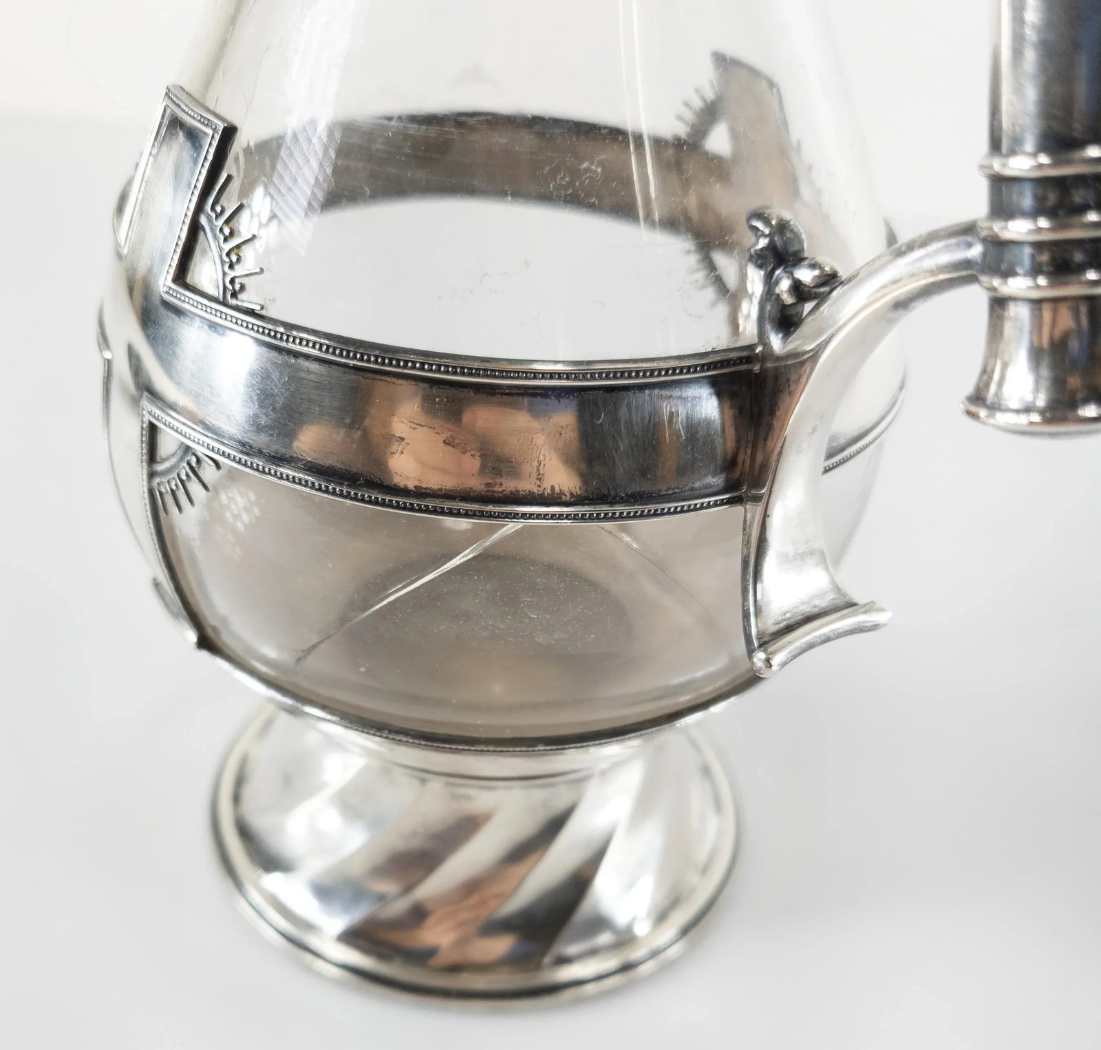 Sterling Silver and Glass Aesthetic Religious Pitcher by Tiffany & Co - 10
