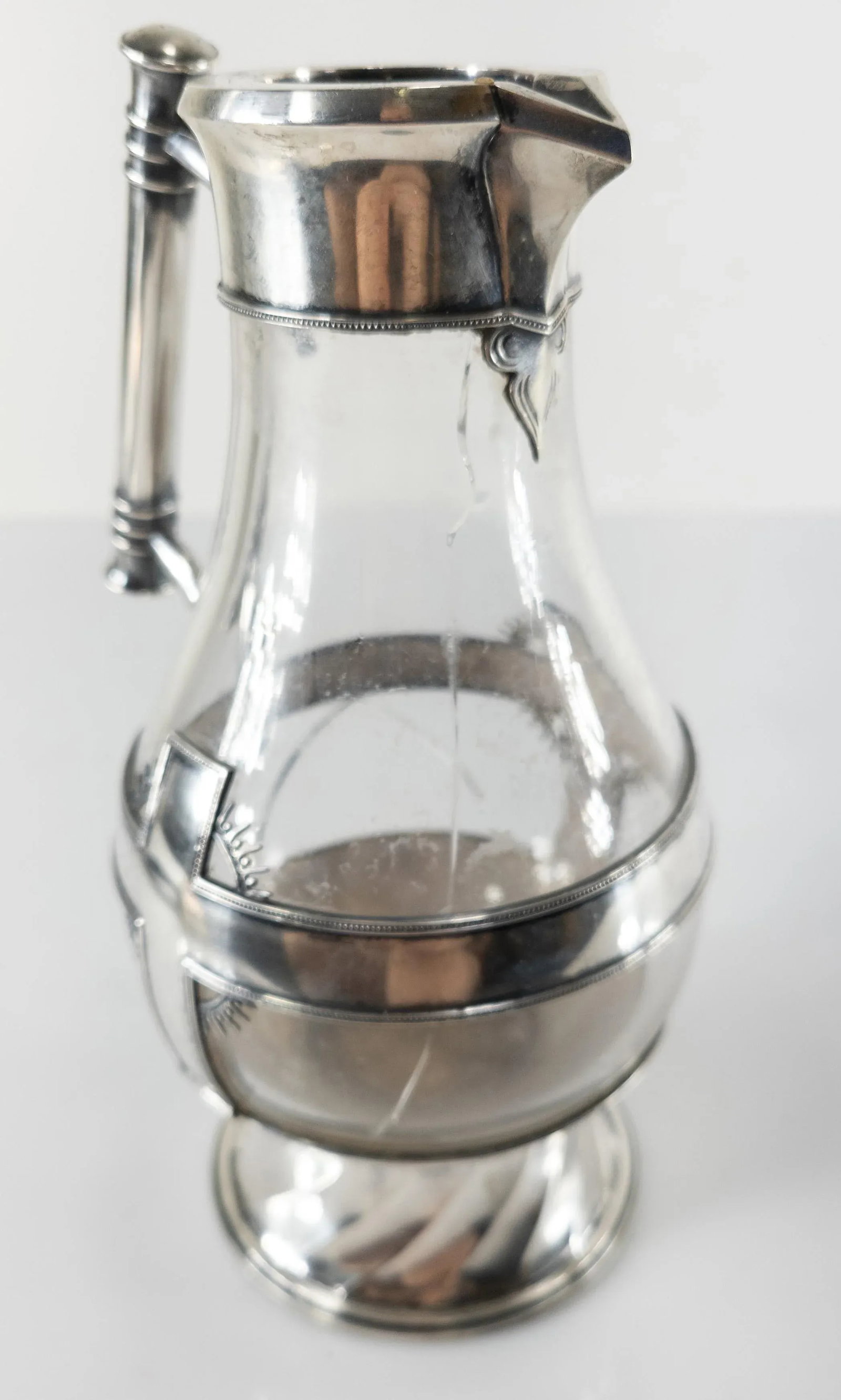 Sterling Silver and Glass Aesthetic Religious Pitcher by Tiffany & Co - 11