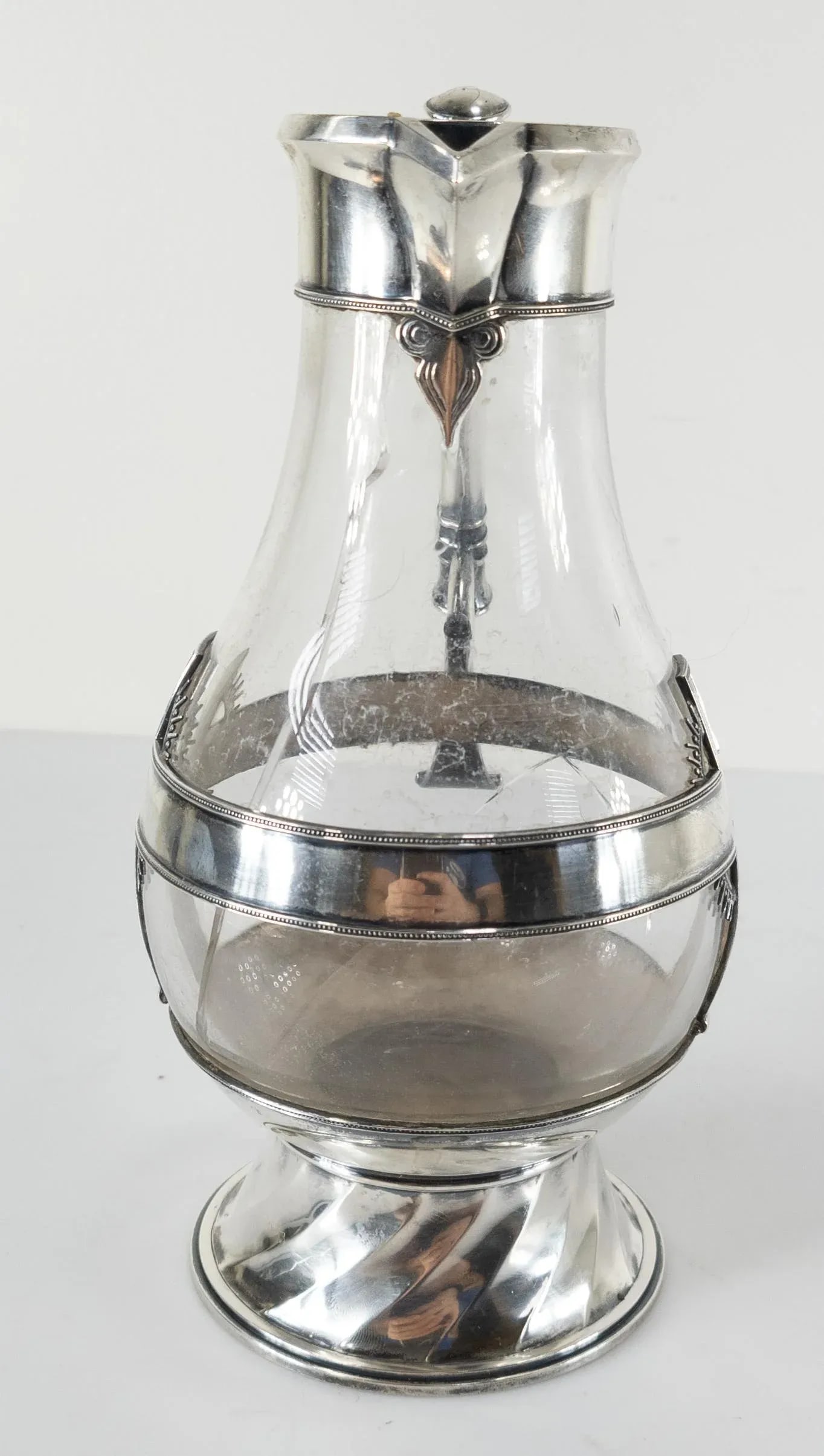 Sterling Silver and Glass Aesthetic Religious Pitcher by Tiffany & Co - 3