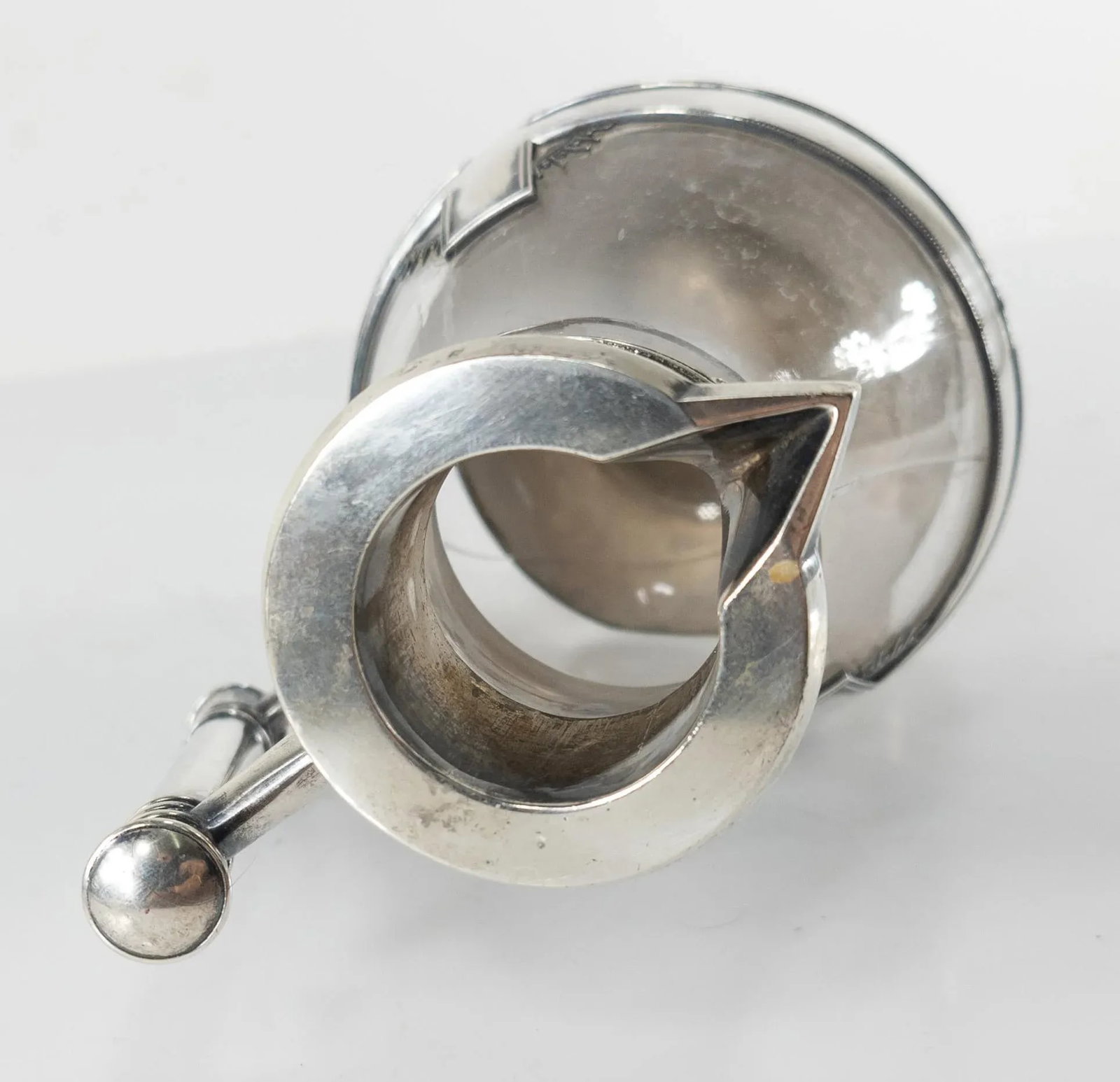 Sterling Silver and Glass Aesthetic Religious Pitcher by Tiffany & Co - 7