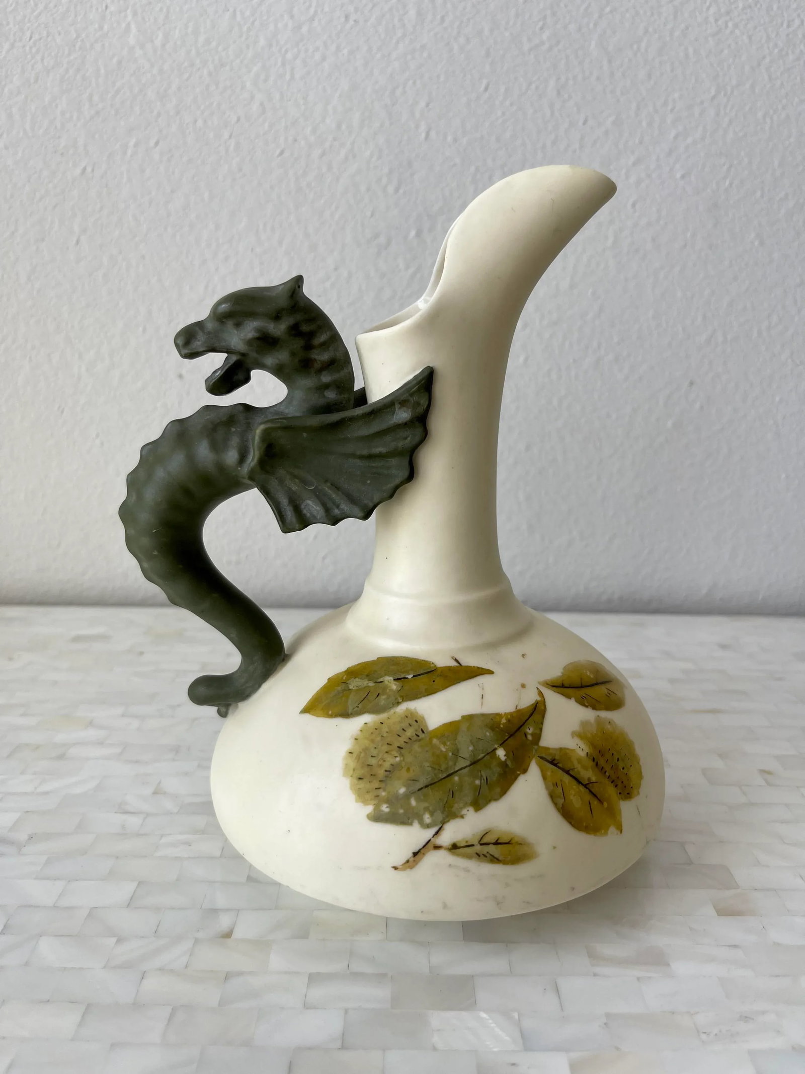 19th Century Victorian English Porcelain Dragon Ewer by Royal Worcester - 4