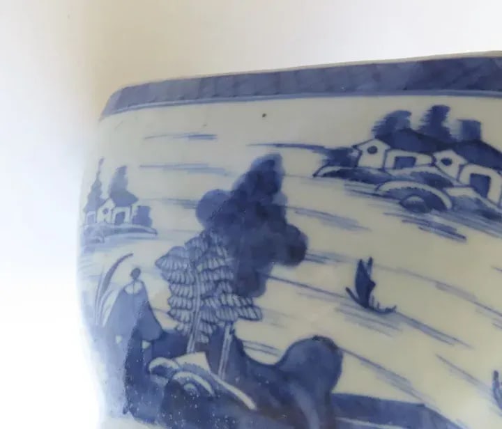 Chinese Export Blue and White Canton Bowl - 10