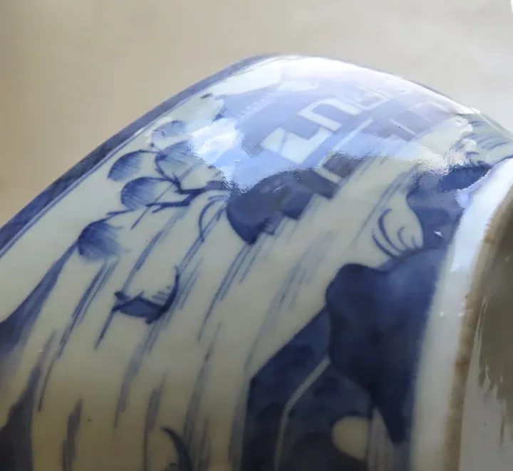 Chinese Export Blue and White Canton Bowl - 12