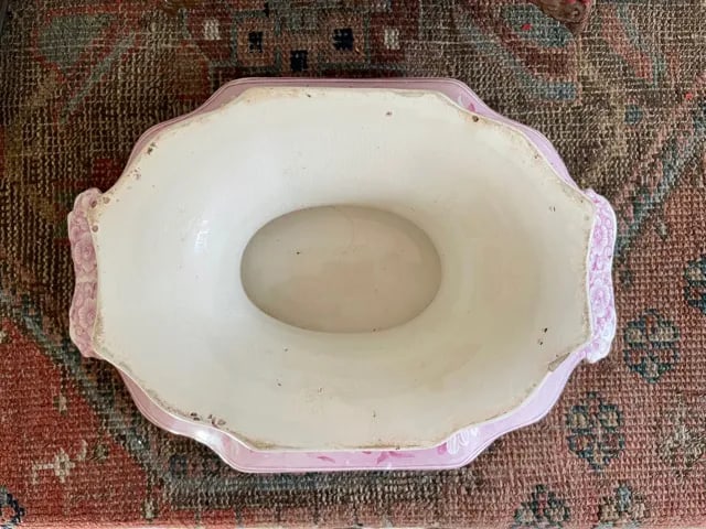 Antique English Purple Pink Compote Dish - 6