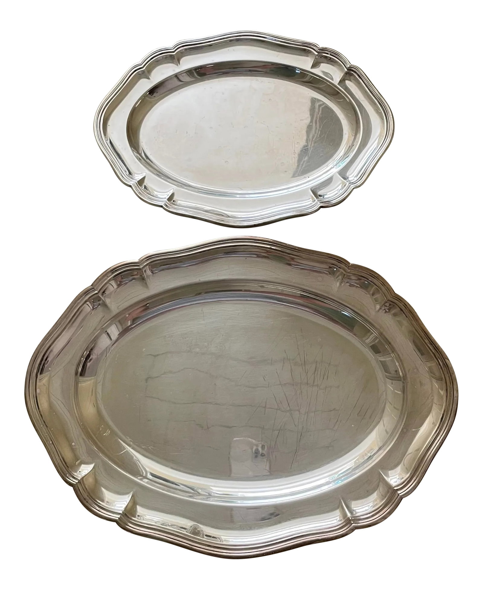 Vintage Sheffield Silverplate Platters- Set of 2 (1 of 8)