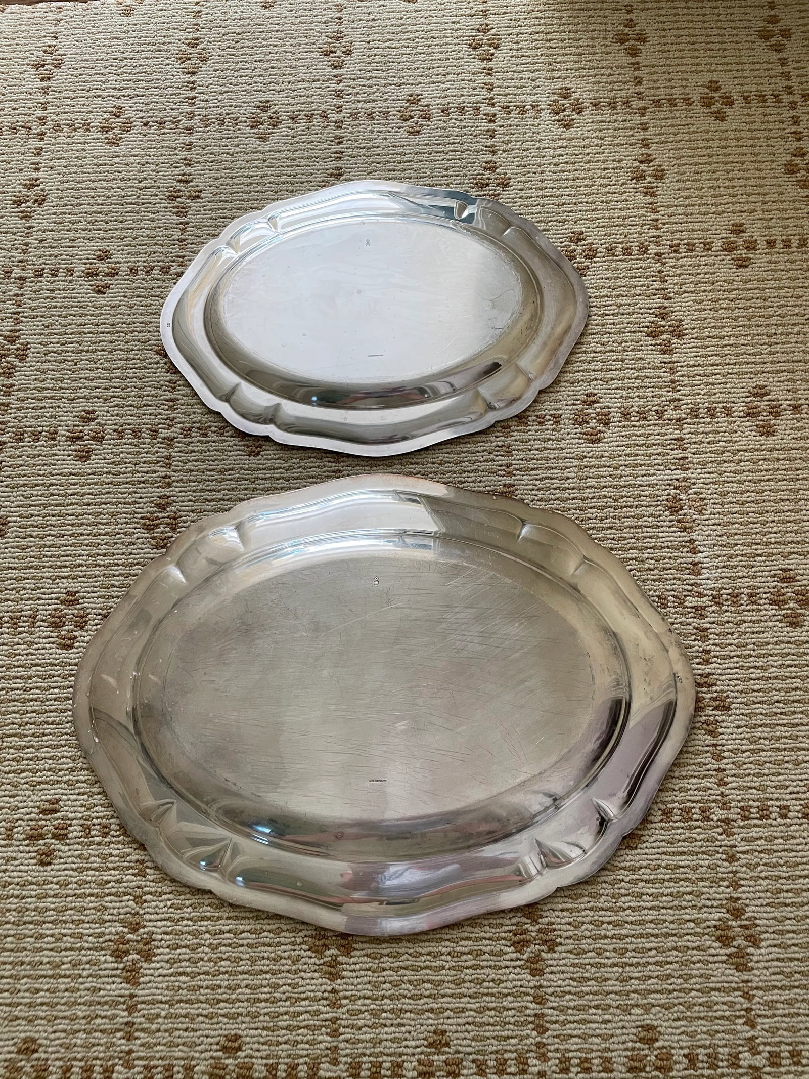 Vintage Sheffield Silverplate Platters- Set of 2 - 5