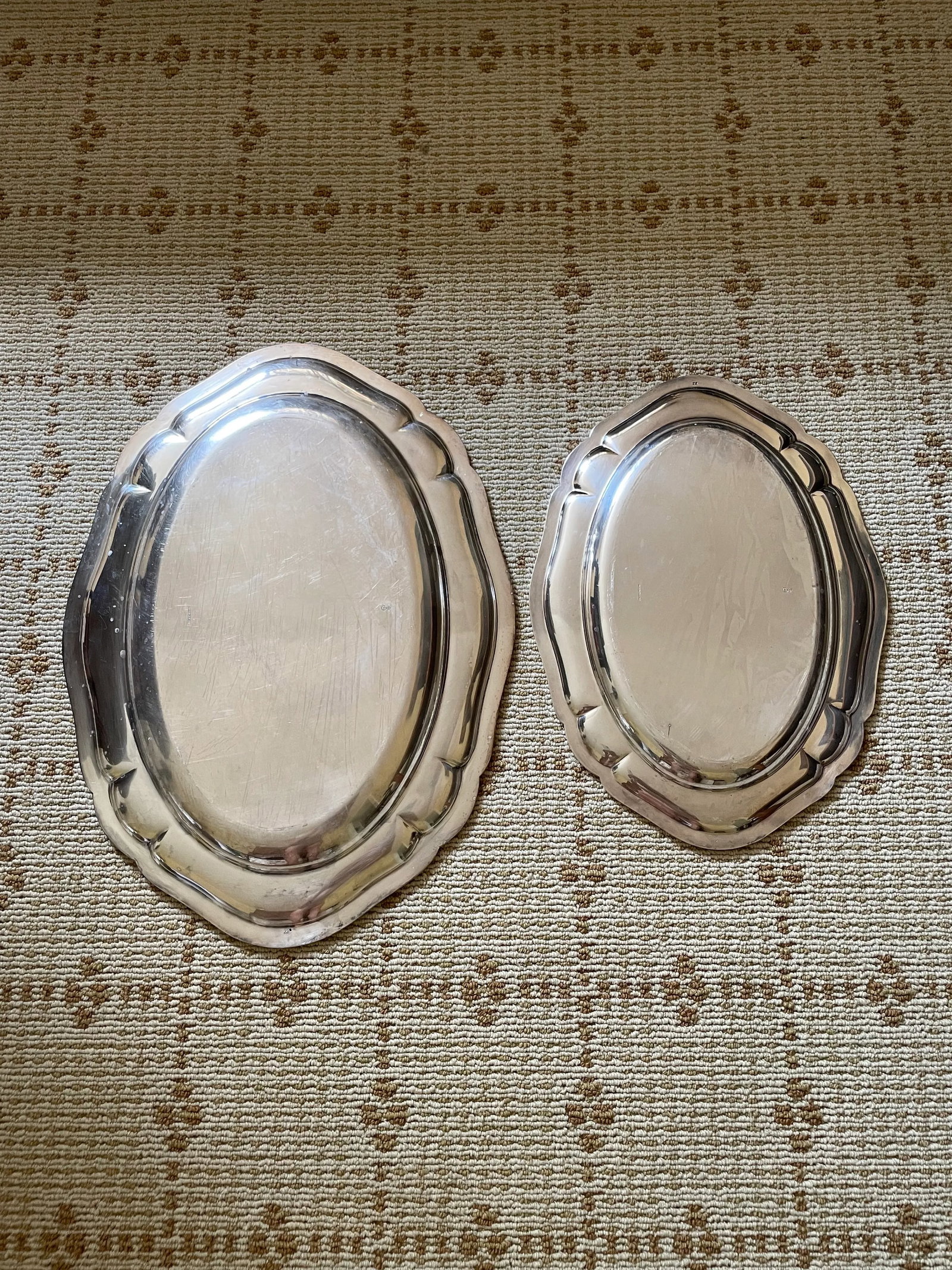 Vintage Sheffield Silverplate Platters- Set of 2 - 6