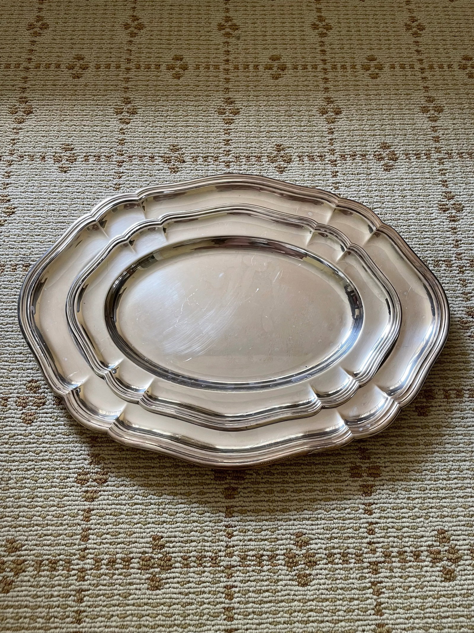 Vintage Sheffield Silverplate Platters- Set of 2 - 7
