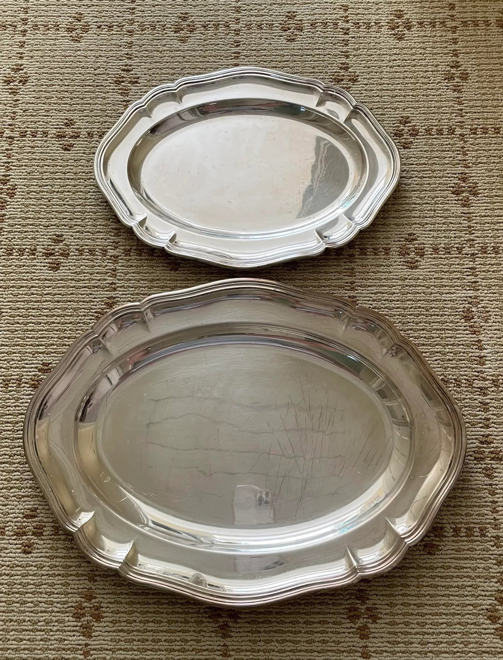 Vintage Sheffield Silverplate Platters- Set of 2 - 8