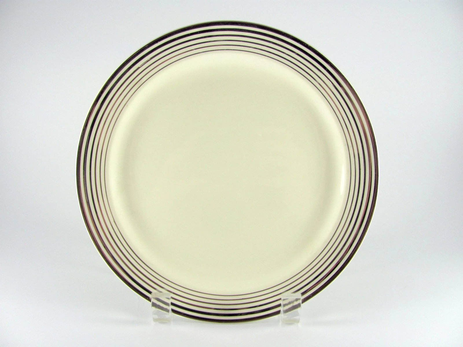 1940s Art Deco Platinum Bands Service for 4 Dinnerware Set - 28 Piece - 7