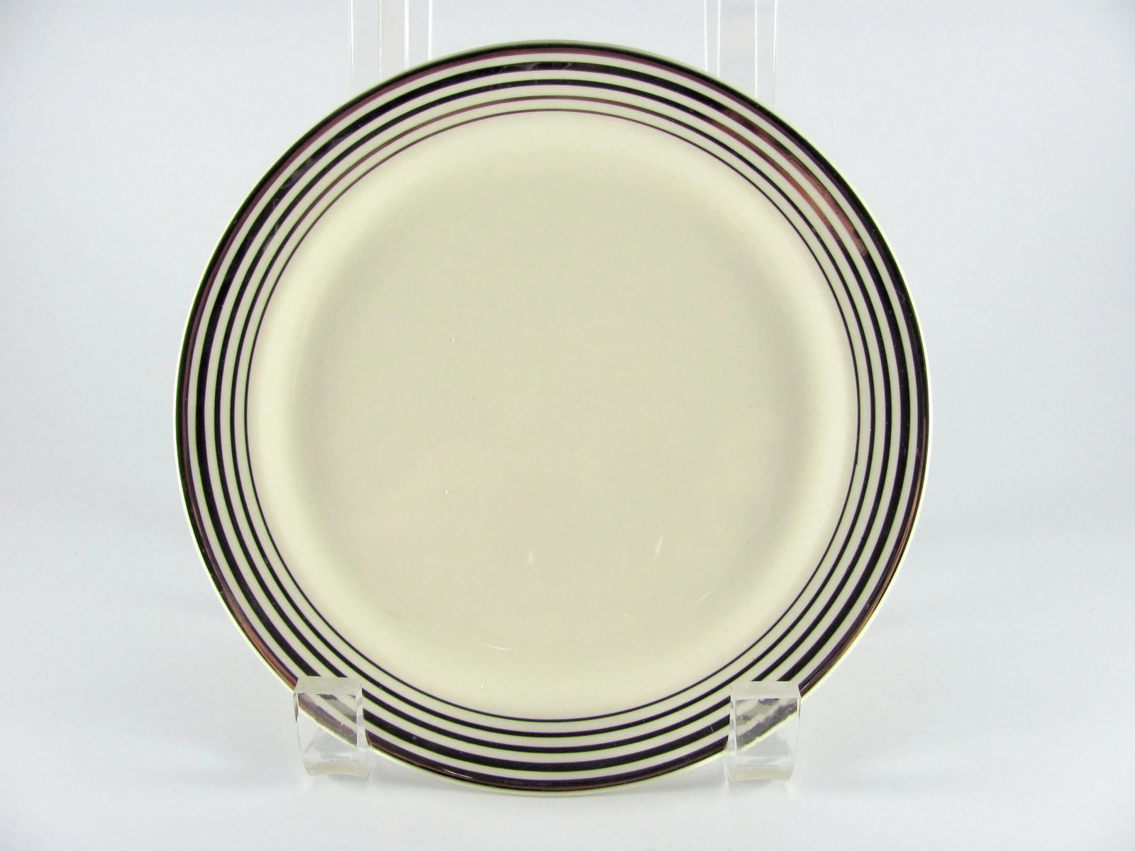 1940s Art Deco Platinum Bands Service for 4 Dinnerware Set - 28 Piece - 8