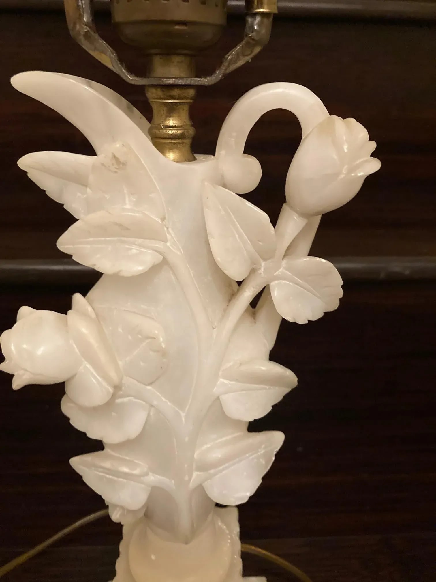 Vintage Early 1900's Marble Table / Bedroom Lamp - 3