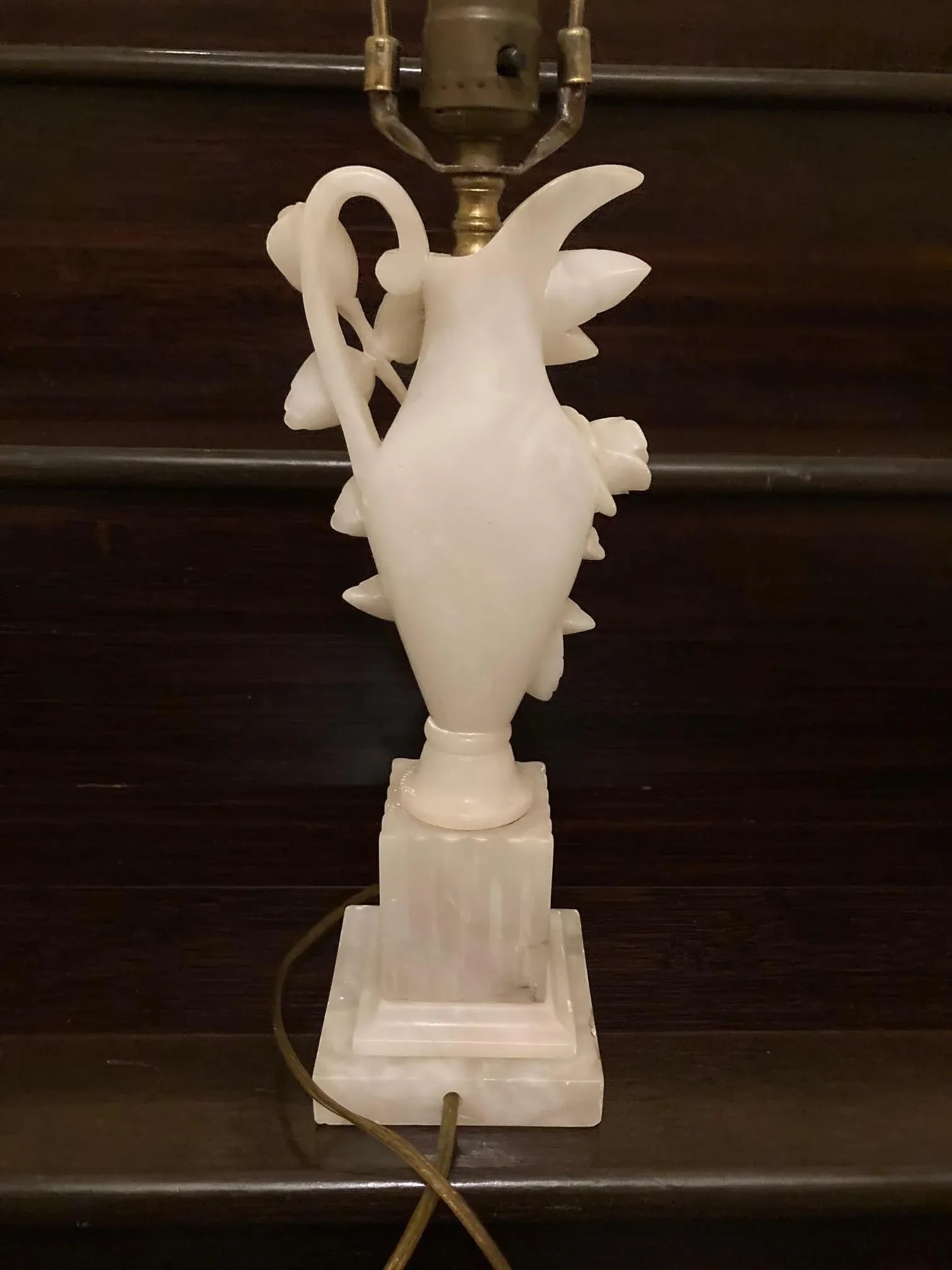 Vintage Early 1900's Marble Table / Bedroom Lamp - 5