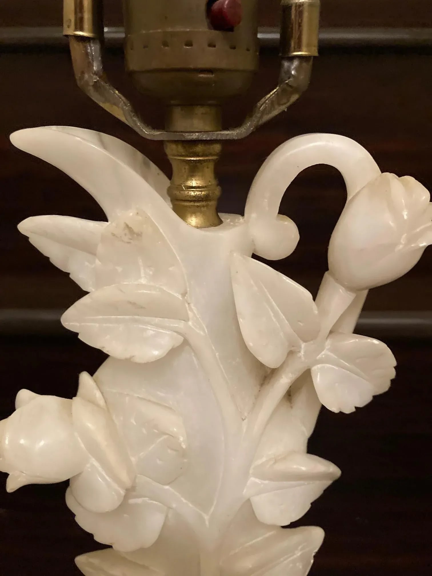 Vintage Early 1900's Marble Table / Bedroom Lamp - 7