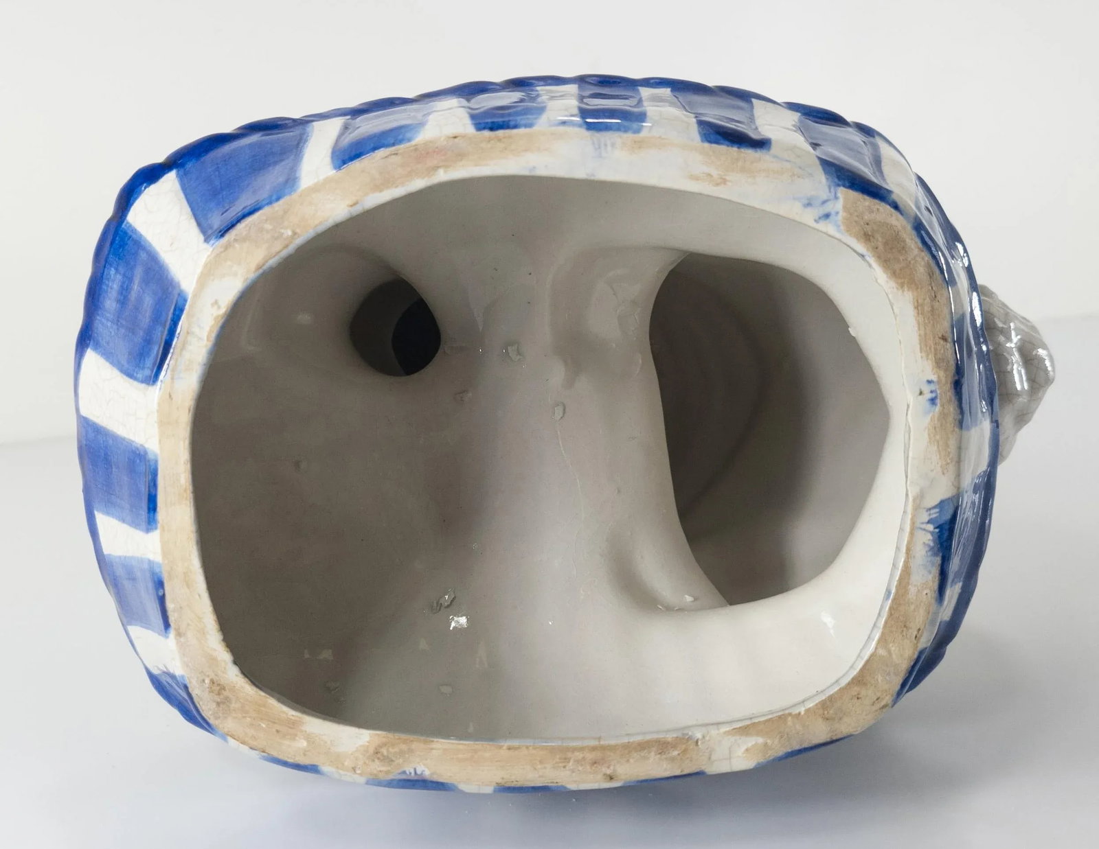 Italian Mid Century Blue and White Crackle Poodle Dog - 8
