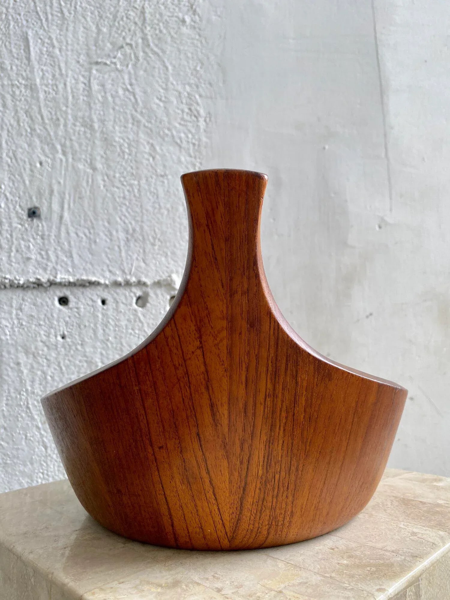 Circa 1950s Dansk Denmark Ihq Staved Teak Viking Serving Bowl by Jens Quistgaard - 2