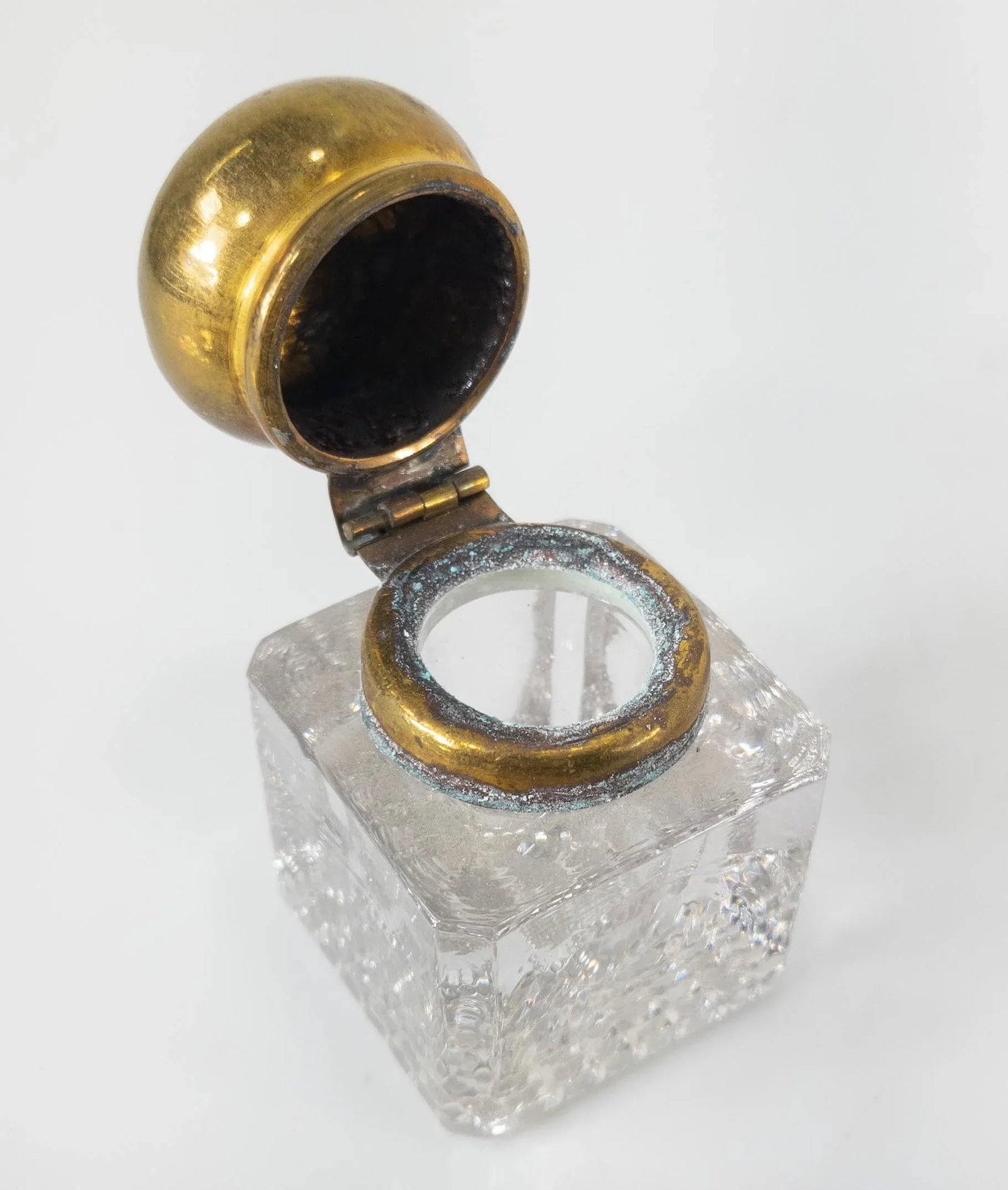 19th Century English Faux Bamboo Brass Inkwell Desk Set - 9