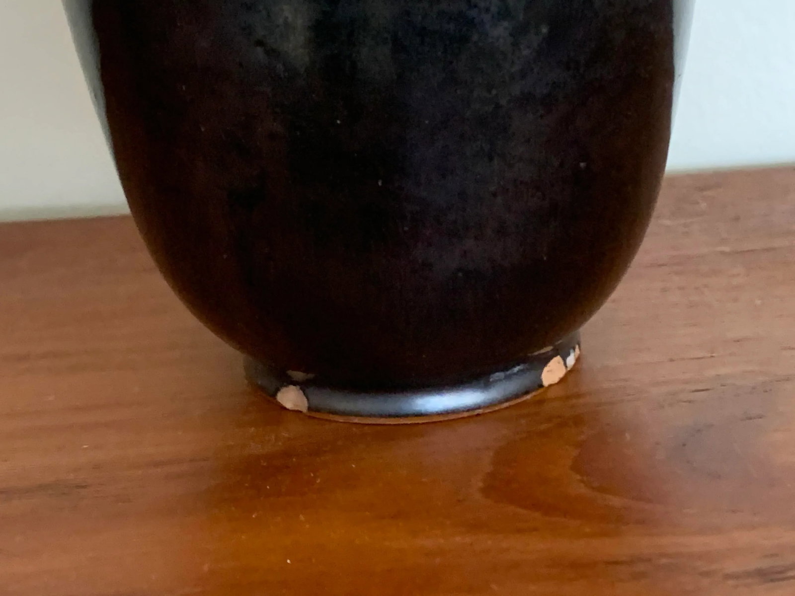 French Mid-Century Modern Black and Turquoise Vase - 4