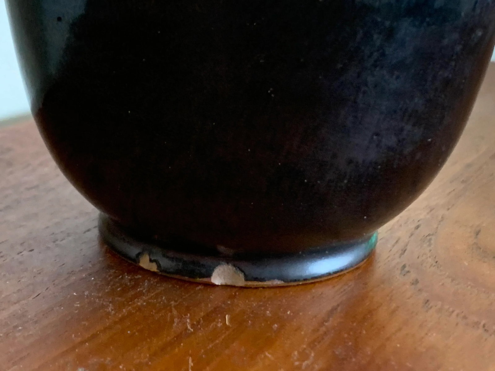 French Mid-Century Modern Black and Turquoise Vase - 5