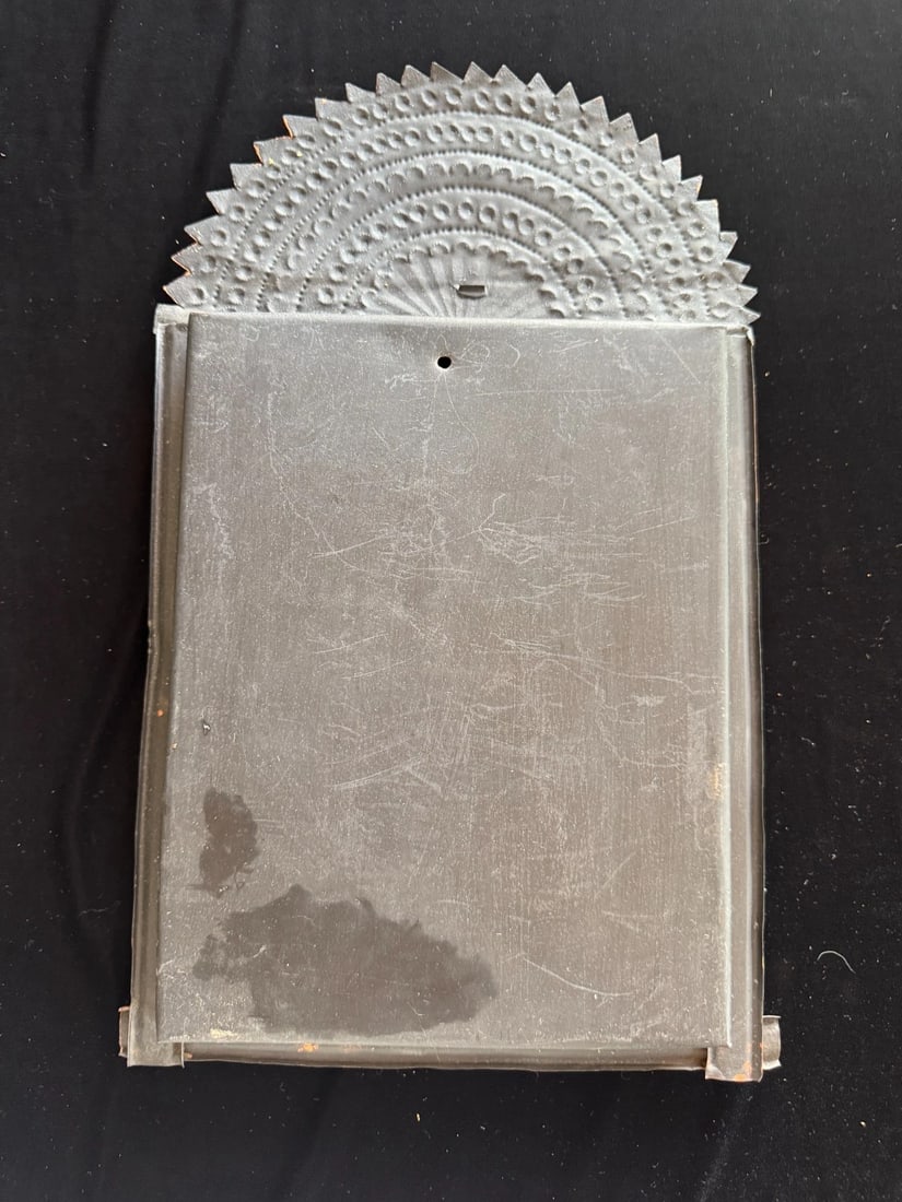 Large Mexican Devotional Nicho With Pressed Copper Frame - 4