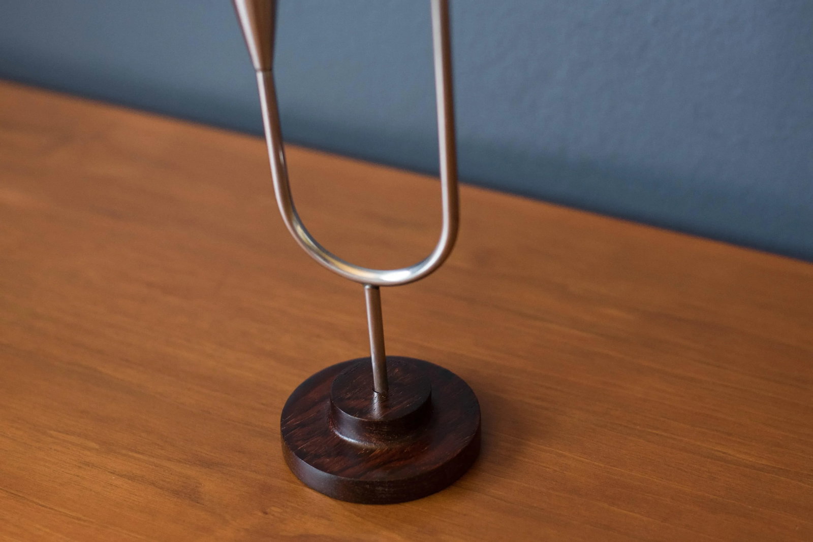 Danish Modern Lundtofte Rosewood and Stainless Steel Candle Holder - 5